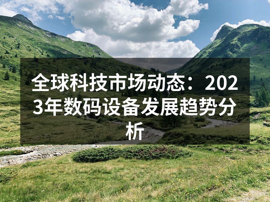 数码设备市场的快速发展